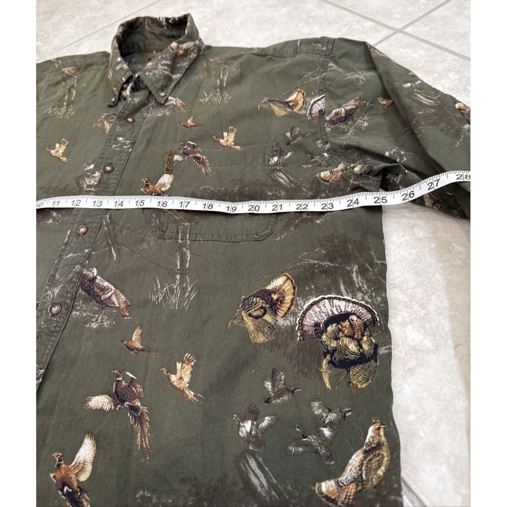 Magellan‎ Outdoors Green/ Brown button Up Duck Turkey Shirt XL Woods Country - Picture 5 of 7